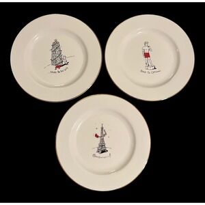 3 Merry Masterpieces International Collection Dayton Hudson 8.25" Dessert Plates